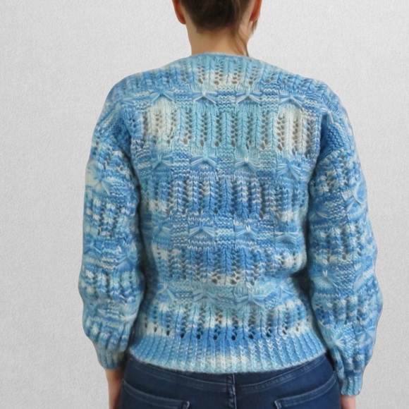 HANDMADE 💙 Cable Knit Sweater - Picture 3 of 3